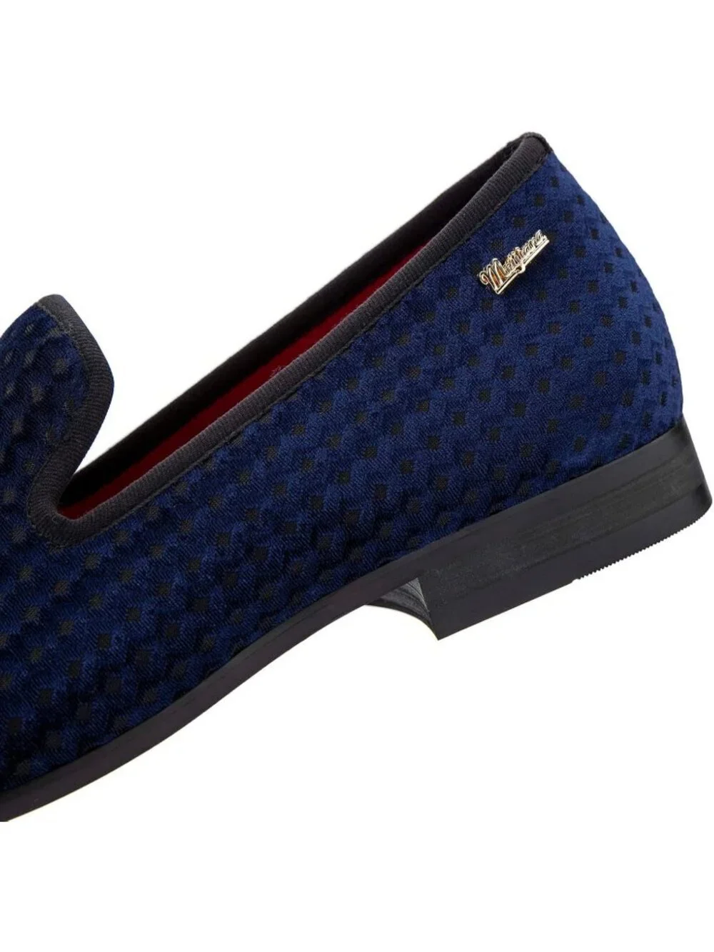 Meijiana Men's Blue03 Velvet Loafer Embossed Pattern Slip On Tuxedo Dress Shoes